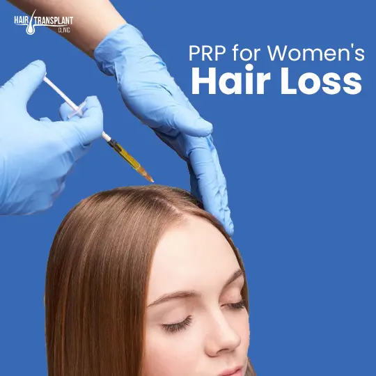 PRP treatment for women hair loss with platelet rich plasma injection to stimulate hair growth