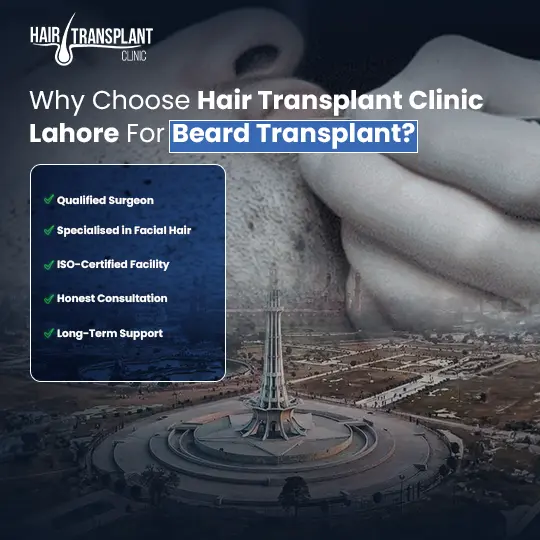 Hair Transplant Clinic Lahore for beard transplant with ISO-certified facility and qualified surgeons